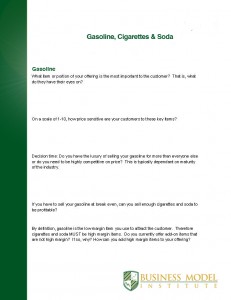 Gasoline, Cigarettes & Soda Workbook